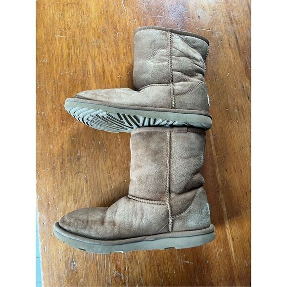 Ugg classic short camel suede boots 5 - Picture 4 of 6